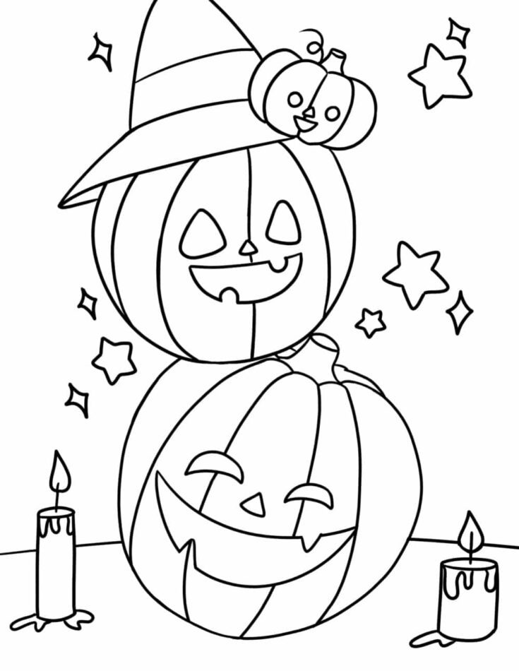 Free Printable Halloween Pumpkin Coloring Pages - Freebie Finding Mom