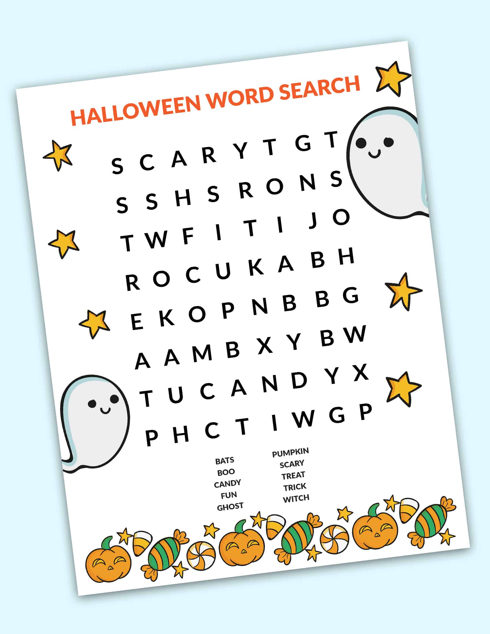 Halloween Word Search Pdf