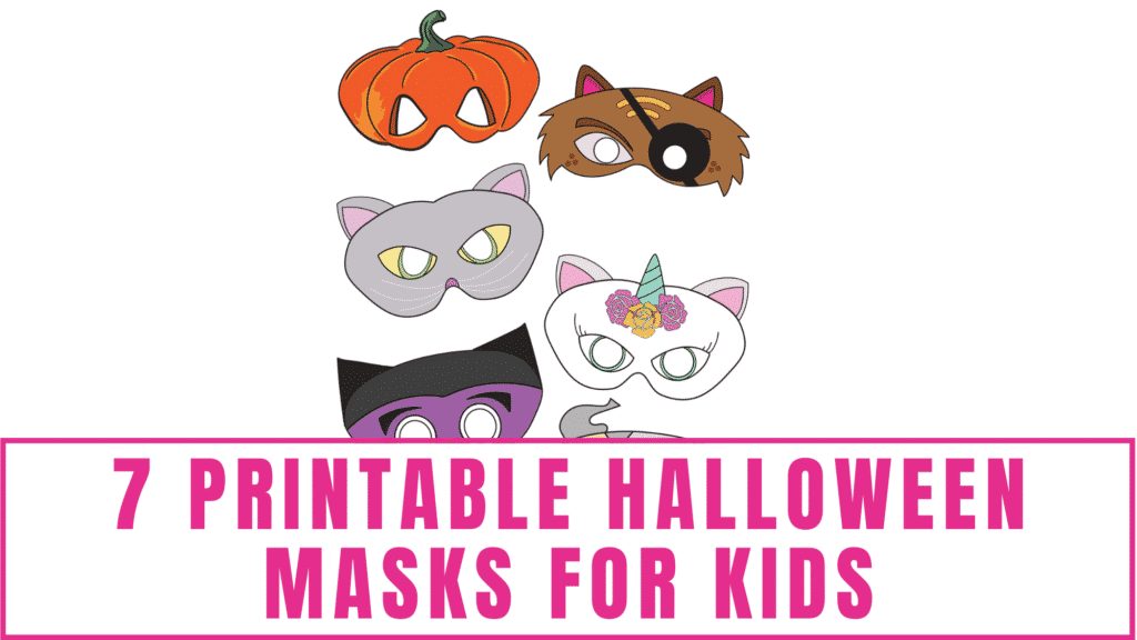 Need a DIY Halloween costume for kids after you find trunk or treats near me? Use these printable Halloween masks for kids to help create their costumes.