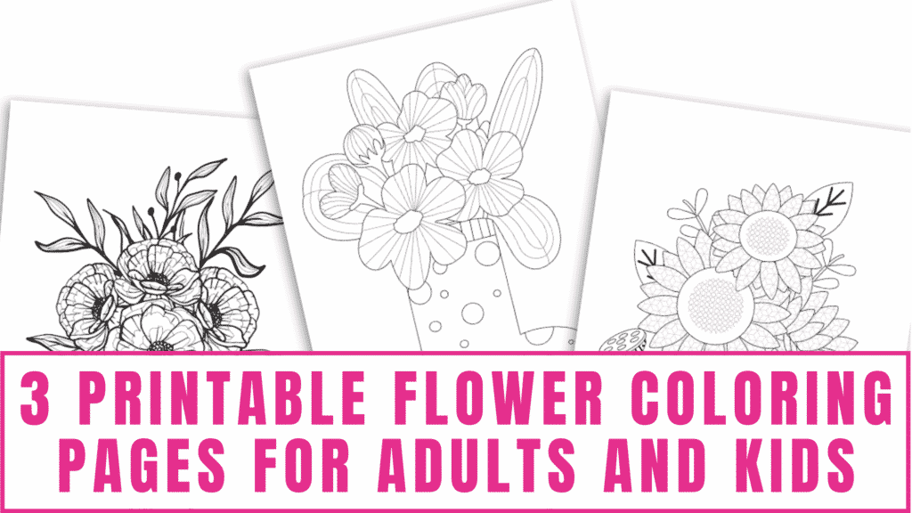 The intricate details on these printable flower coloring pages for adults and kids allow you to get really creative with color. 
