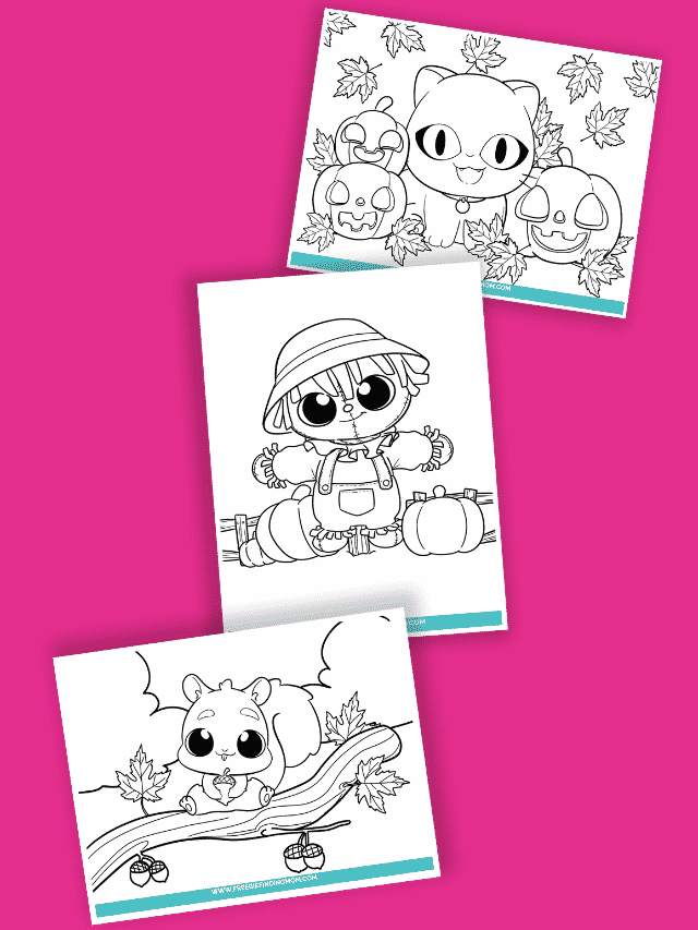 3 Free Printable Easy Fall Coloring Pages Story - Freebie Finding Mom