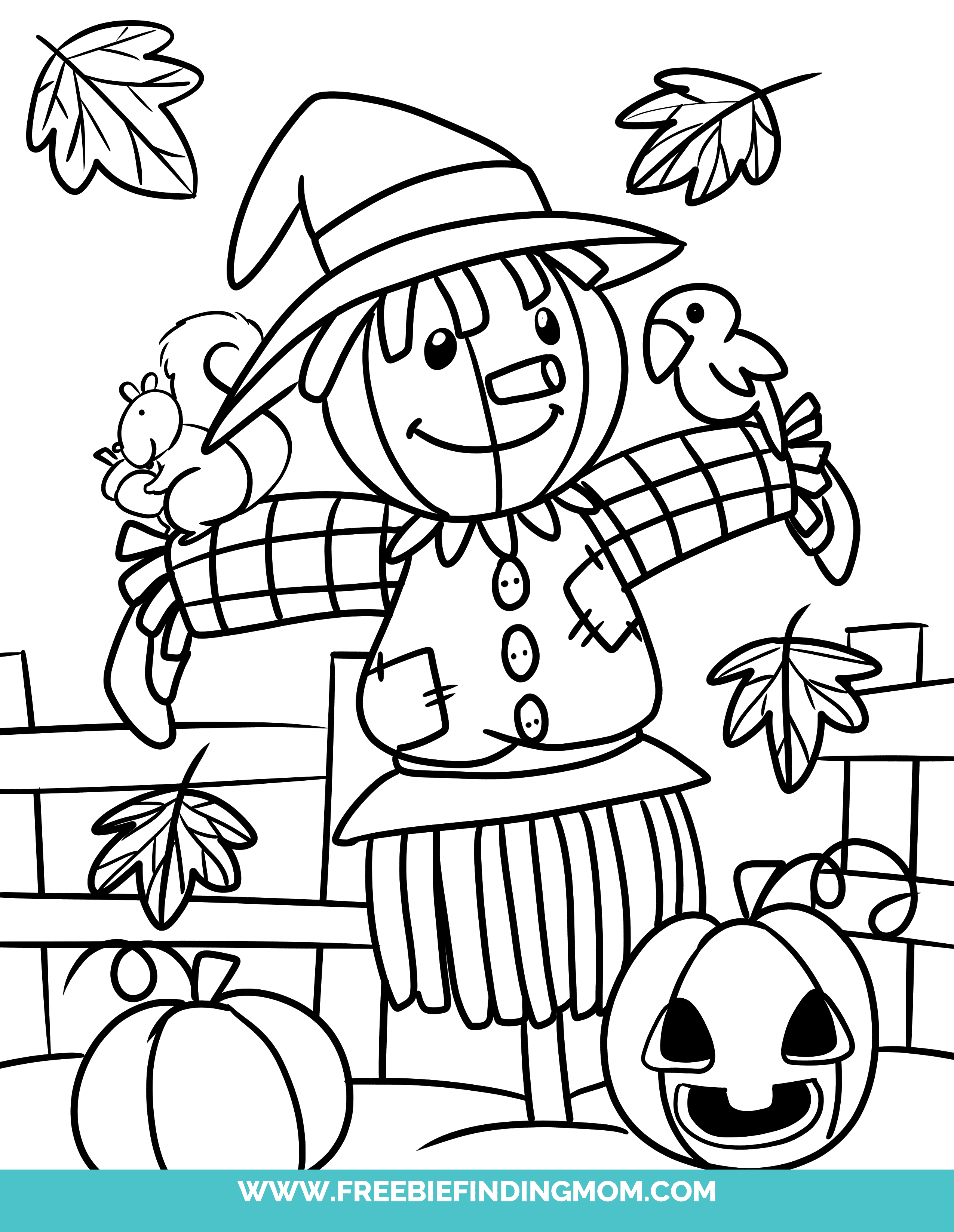 Scarecrow Coloring Pages Free Printable