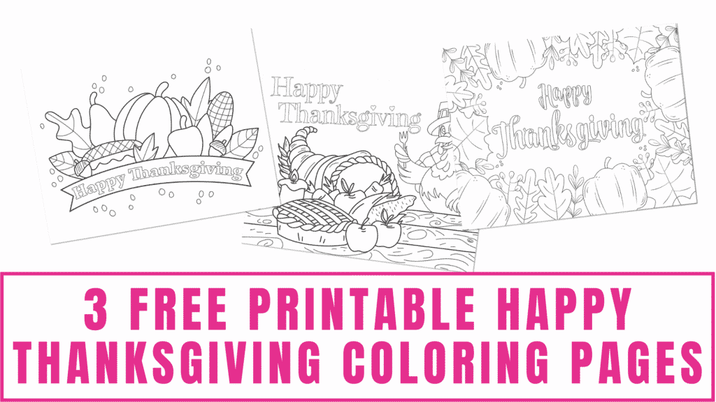 These beautiful free printable Happy Thanksgiving coloring pages could be Thanksgiving coloring pages for adults and kids.