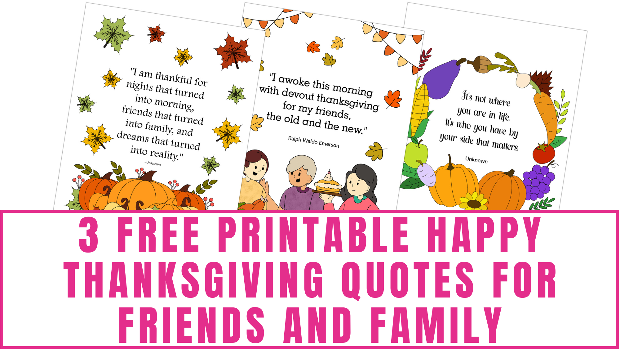 free printable Happy Thanksgiving quotes for friends and family