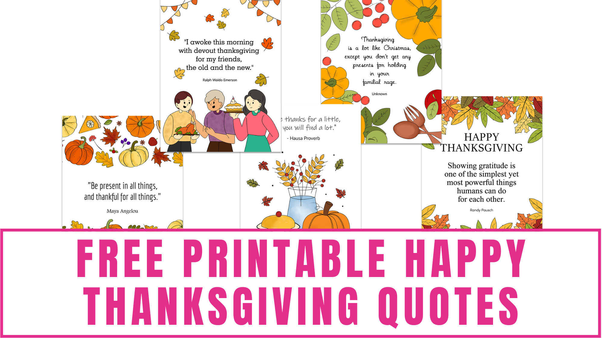 free printable Happy Thanksgiving quotes