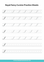 Free Royal Fancy Cursive Letters Practice Sheets - Freebie Finding Mom
