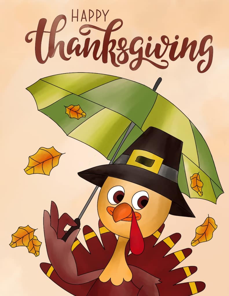 These free printable Happy Thanksgiving signs have fun written all over them! There's a lot of places you can put these free printable Happy Thanksgiving sign ideas.