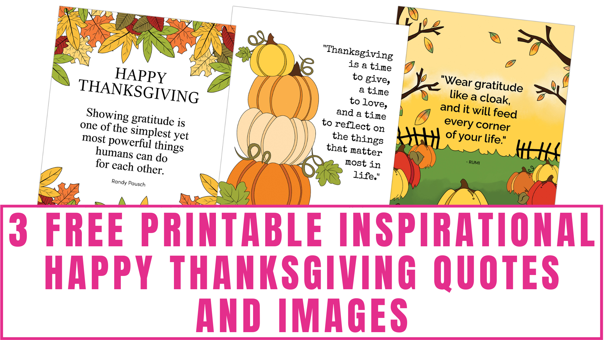 free printable inspirational Happy Thanksgiving quotes and images