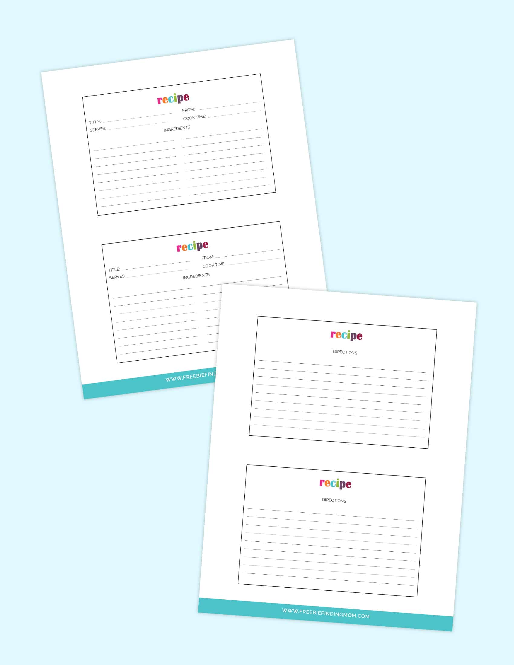 Free Printable Recipe Cards