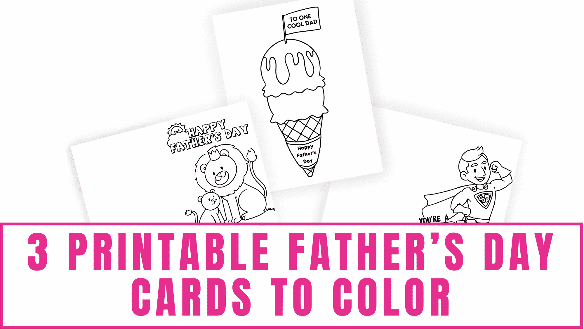 Give dad what he really wants for Father's Day (hint: It's not a tie). Give him something homemade like these printable Father's Day cards to color.