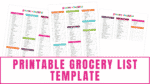Printable Monthly Grocery Budget Template