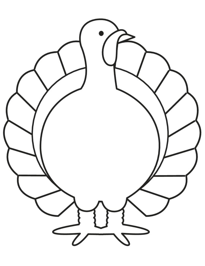 turkey body printable