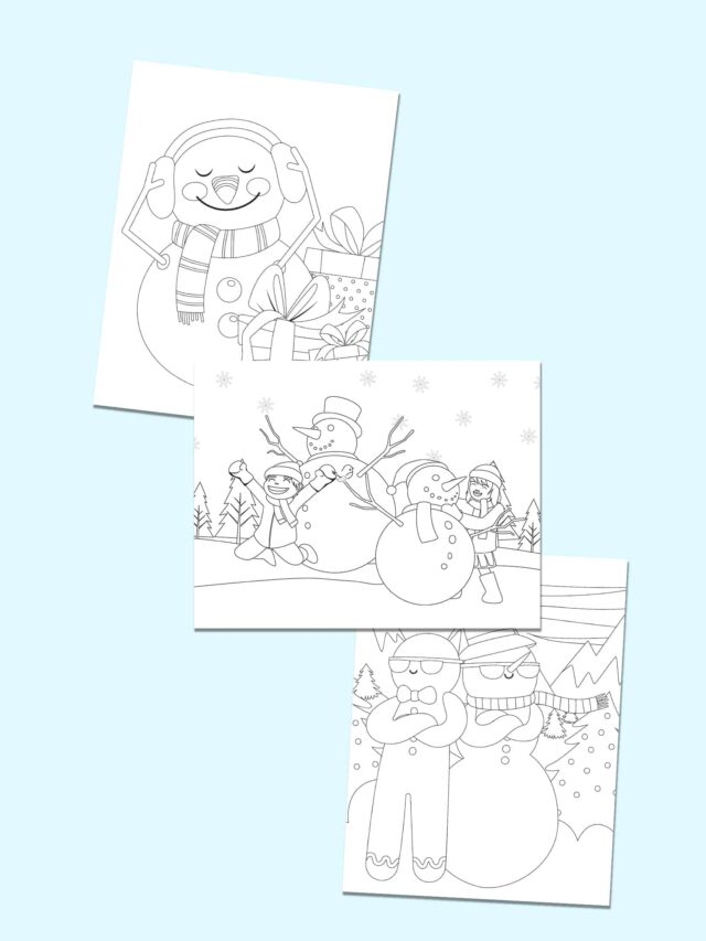 3 Free Printable Snowman Coloring Pages Story Freebie Finding Mom 3 Free Printable Snowman Coloring Pages Story Freebie Finding Mom