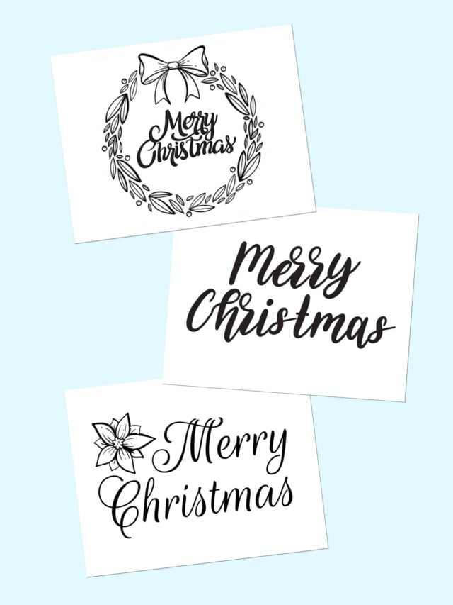 How to Write Merry Christmas in Cursive Writing (3 Free Printables