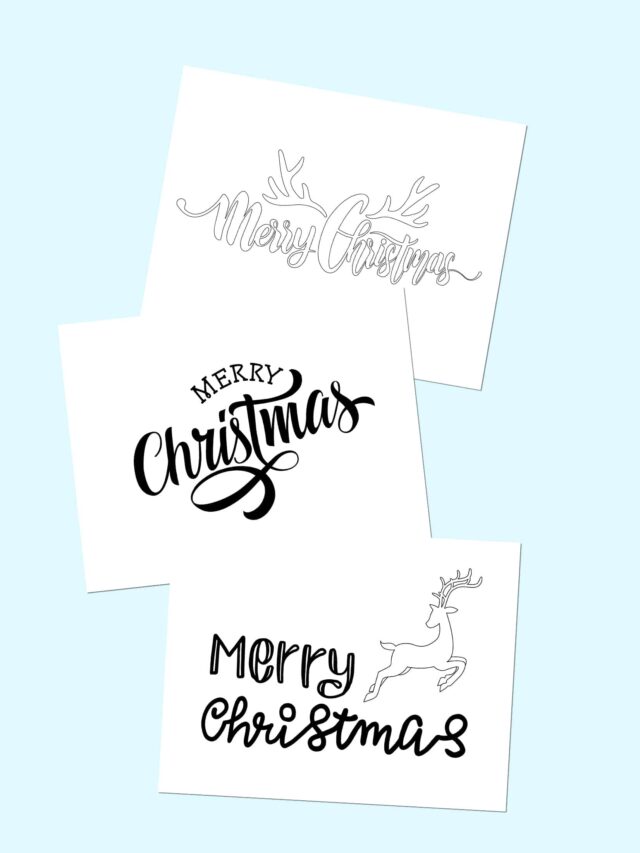 3 Free Merry Christmas Calligraphy Printables Story - Freebie Finding Mom