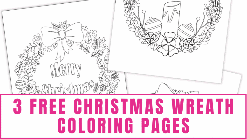 free Christmas wreath coloring pages