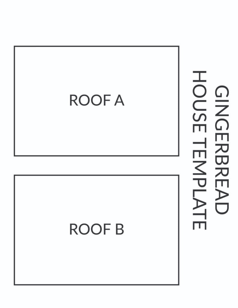 The roof for the free gingerbread house template creates a vaulted ceiling!