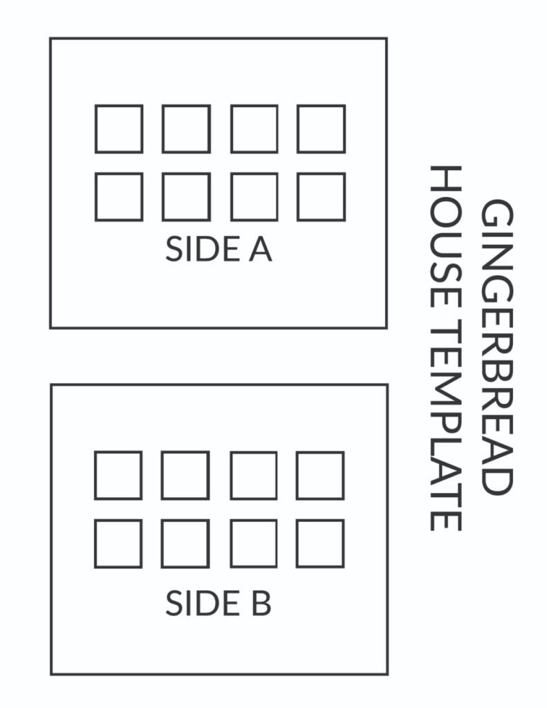 The sides of the gingerbread house template printable PDF have big windows for natural light, which is a huge selling point!