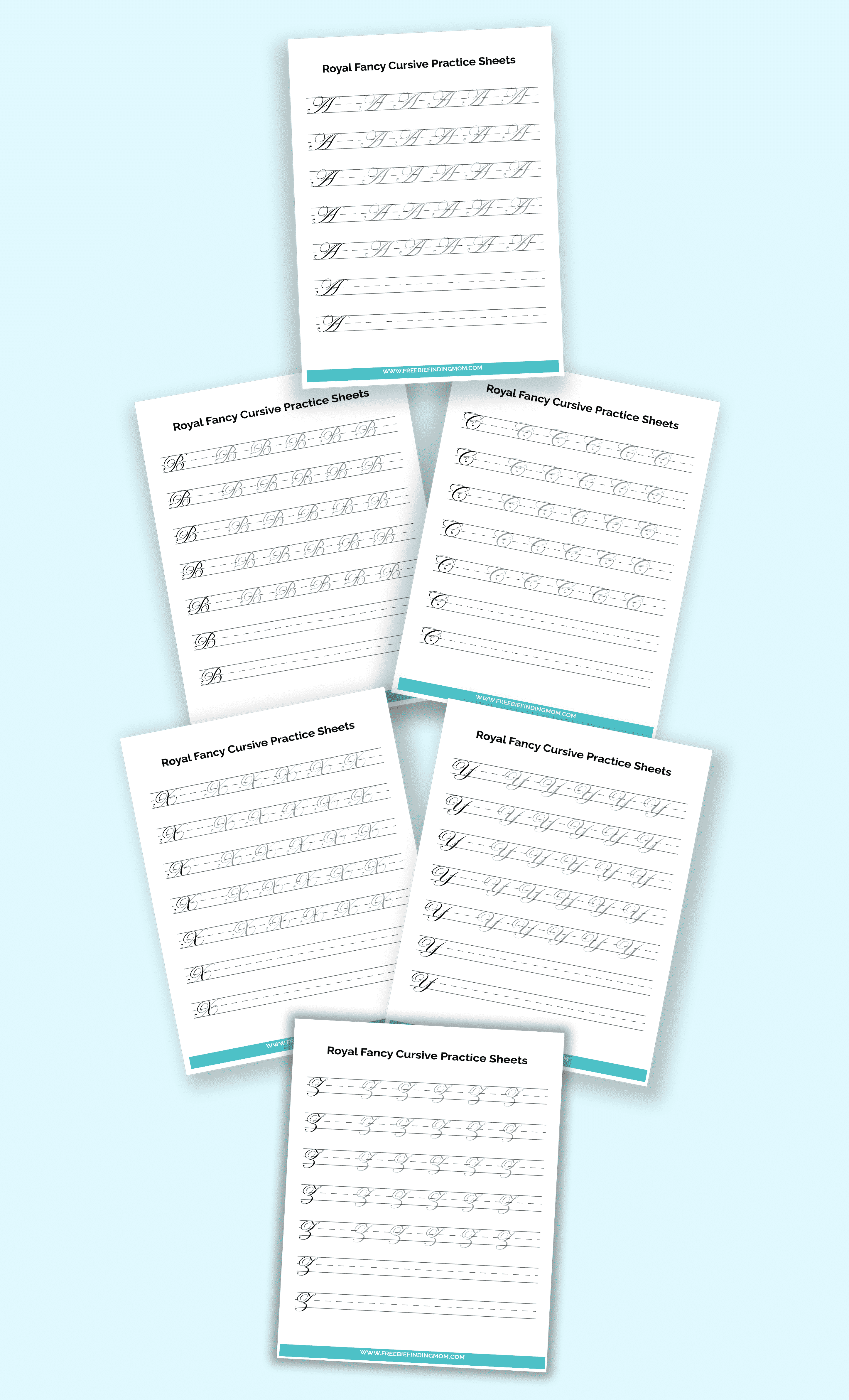 View 13 Printable Handwriting Practice Sheets Cursive Alphabet