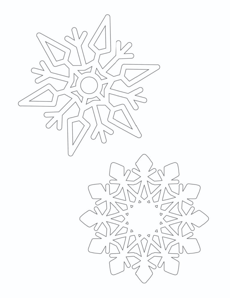 8 Free Printable Snowflake Coloring Pages