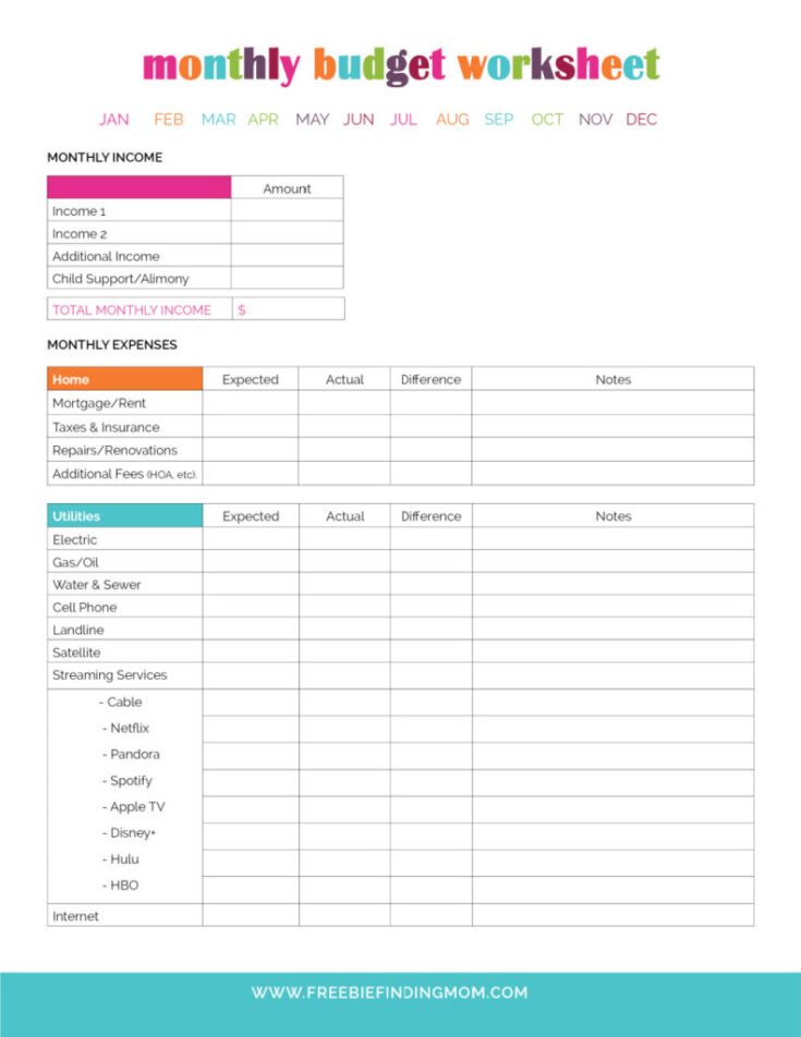 Best Money Tracker Template Printable
