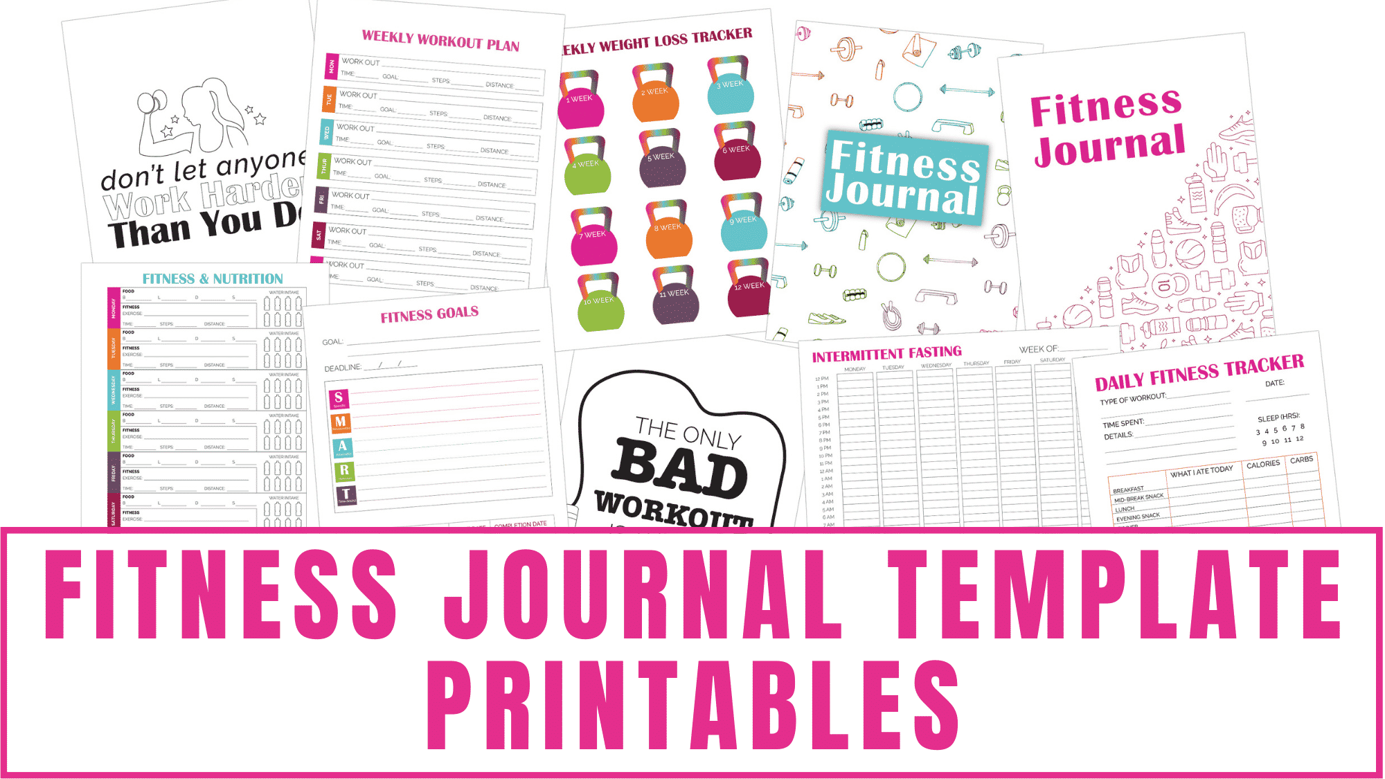 Serious about losing weight? In addition to these five inspiring fitness motivation quotes you'll find 18 more fitness journal template printables here.