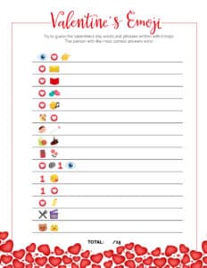 6 Printable Valentines Games for Kids