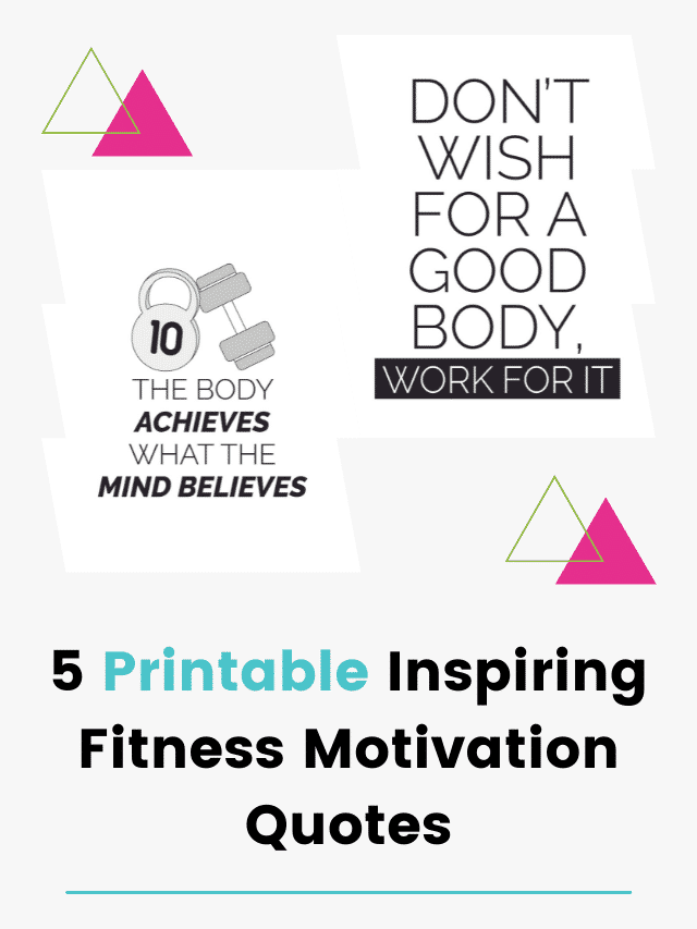 5 Printable Inspiring Fitness Motivation Quotes Story - Freebie Finding Mom
