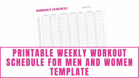 Weekly Routine Template Men Weekly Workout Schedule for Men and Women - Freebie Finding Mom