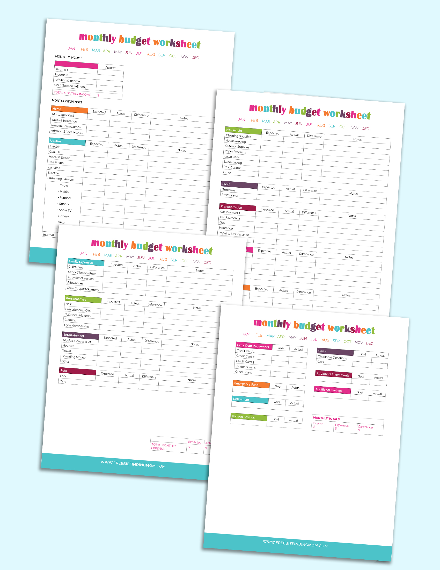 Best Budget Tracker Template Printable