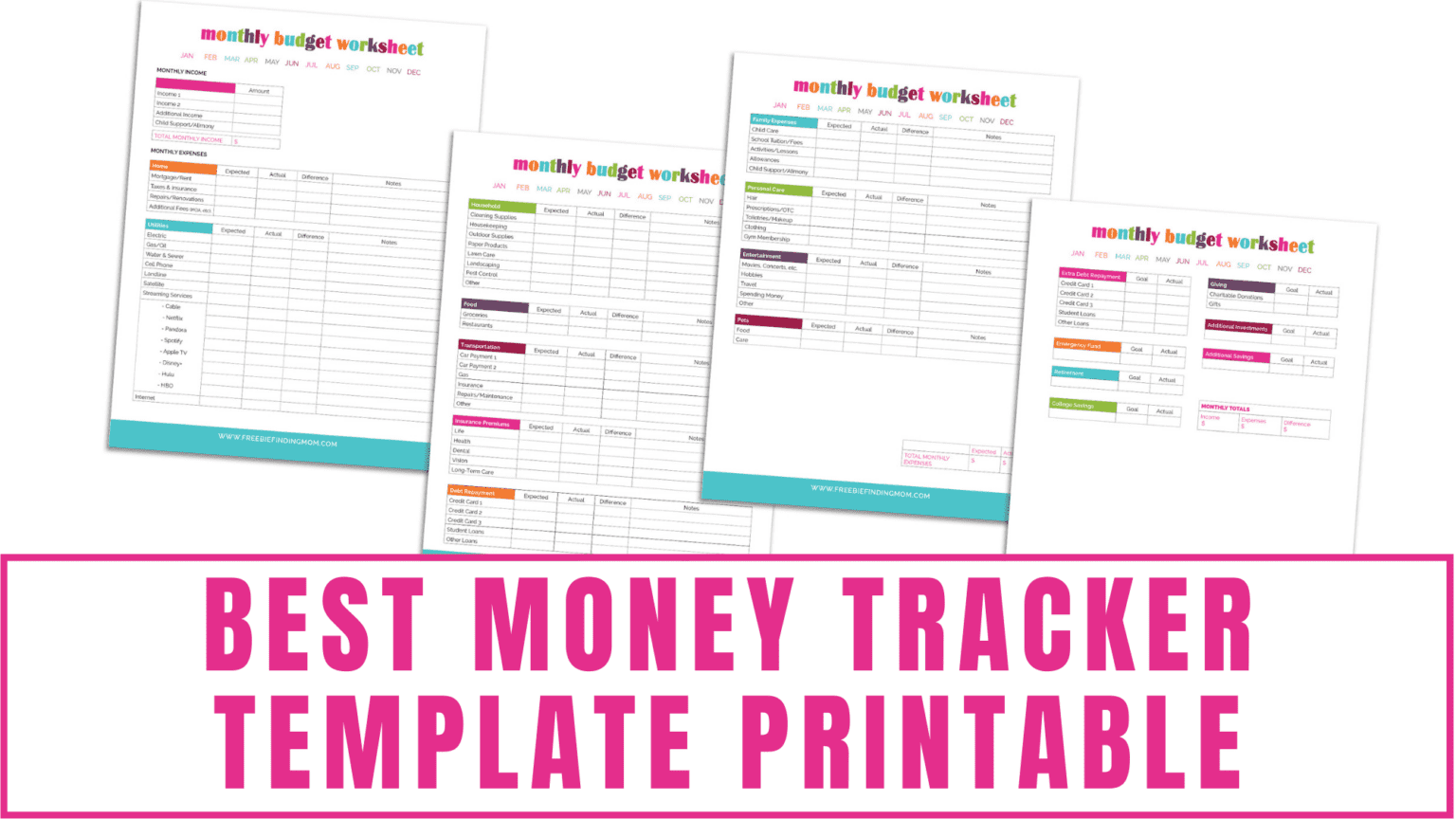 Best Money Tracker Template Printable - Freebie Finding Mom