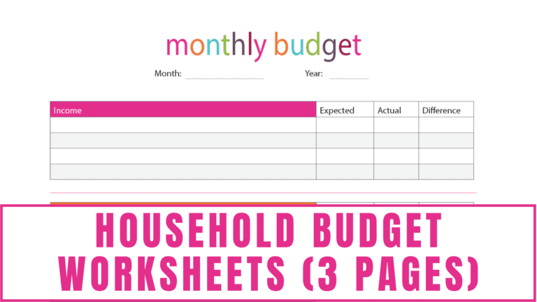 Printable Monthly Grocery Budget Template