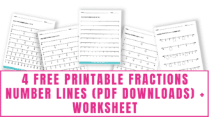 4 Free Printable Fractions Number Line PDFs - Freebie Finding Mom