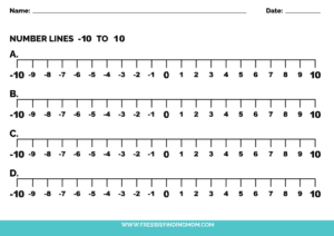 Free Printable Number Line to 10 Worksheet - Freebie Finding Mom
