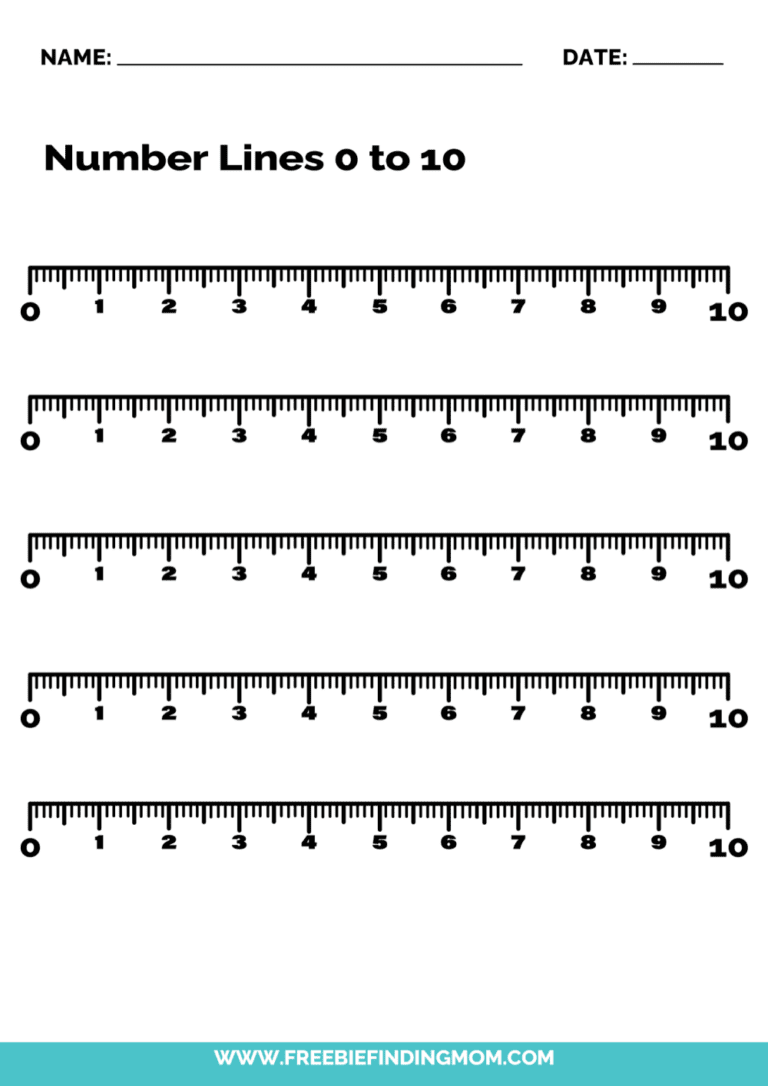 Free Printable Number Line to 10 Worksheet - Freebie Finding Mom