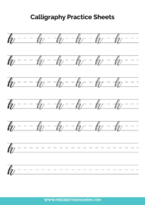 Free Beginner Calligraphy Practice Sheets (PDFs) - Freebie Finding Mom