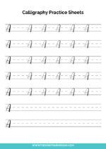 Free Beginner Calligraphy Practice Sheets (PDFs) - Freebie Finding Mom