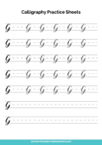 Free Beginner Calligraphy Practice Sheets (PDFs) - Freebie Finding Mom