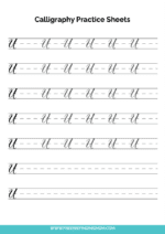 Free Beginner Calligraphy Practice Sheets (PDFs) - Freebie Finding Mom