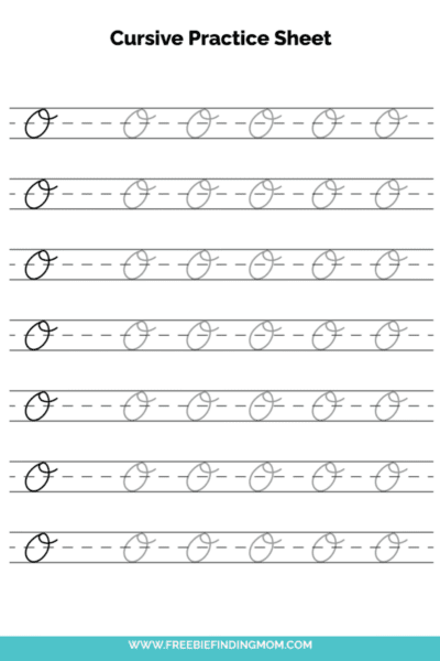 Free Printable Capital Cursive Letter O Practice Sheet PDF