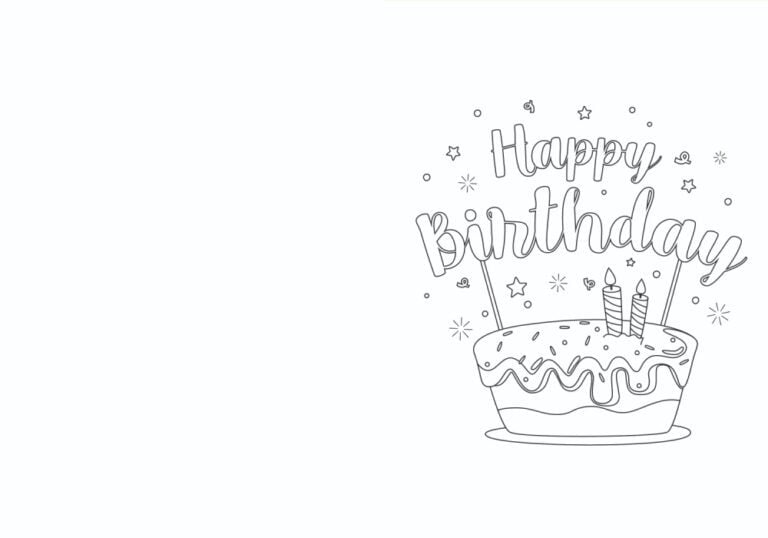 3 Free Happy Birthday Printable - Free Happy Birthday Card Printables 768x538 
