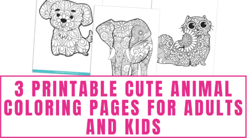 Cute Animal Shapes Coloring Pages Printable for Adults and Kids