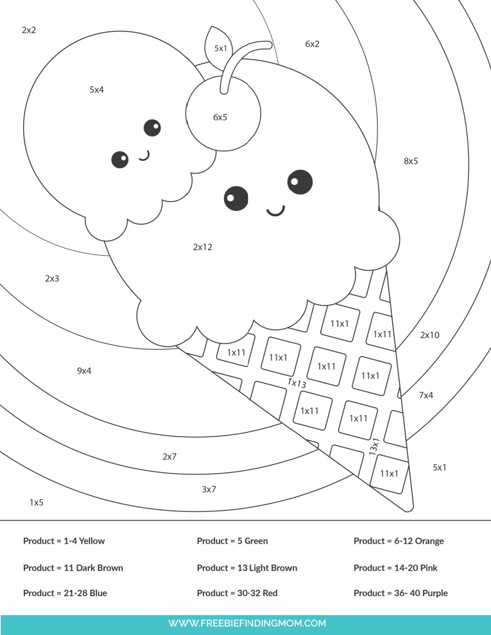 Printable Multiplication Color By Number Worksheets (PDF Downloads)