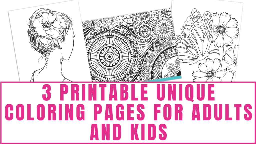 Grab these beautifully designed printable unique coloring pages for adults and kids if you need a fun and relaxing activity.