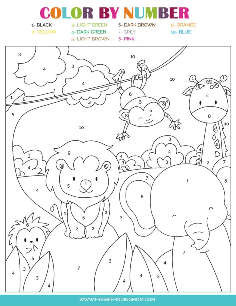 Free Printable Color by Number for Adults (PDF Downloads)