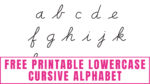 Printable Cursive Alphabet Chart PDF (Upper and Lowercase Letters)