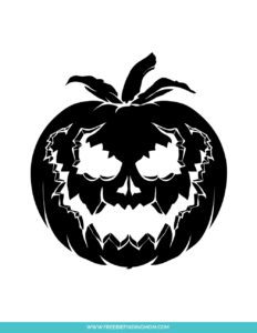 Free Downloadable Stencils: Scary Pumpkin for Carving