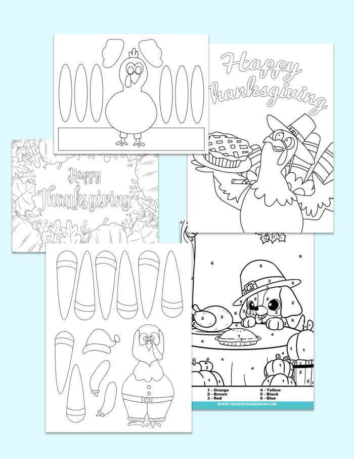Free Thanksgiving Printable Crafts - Free Thanksgiving Printables Coloring Pages Crafts