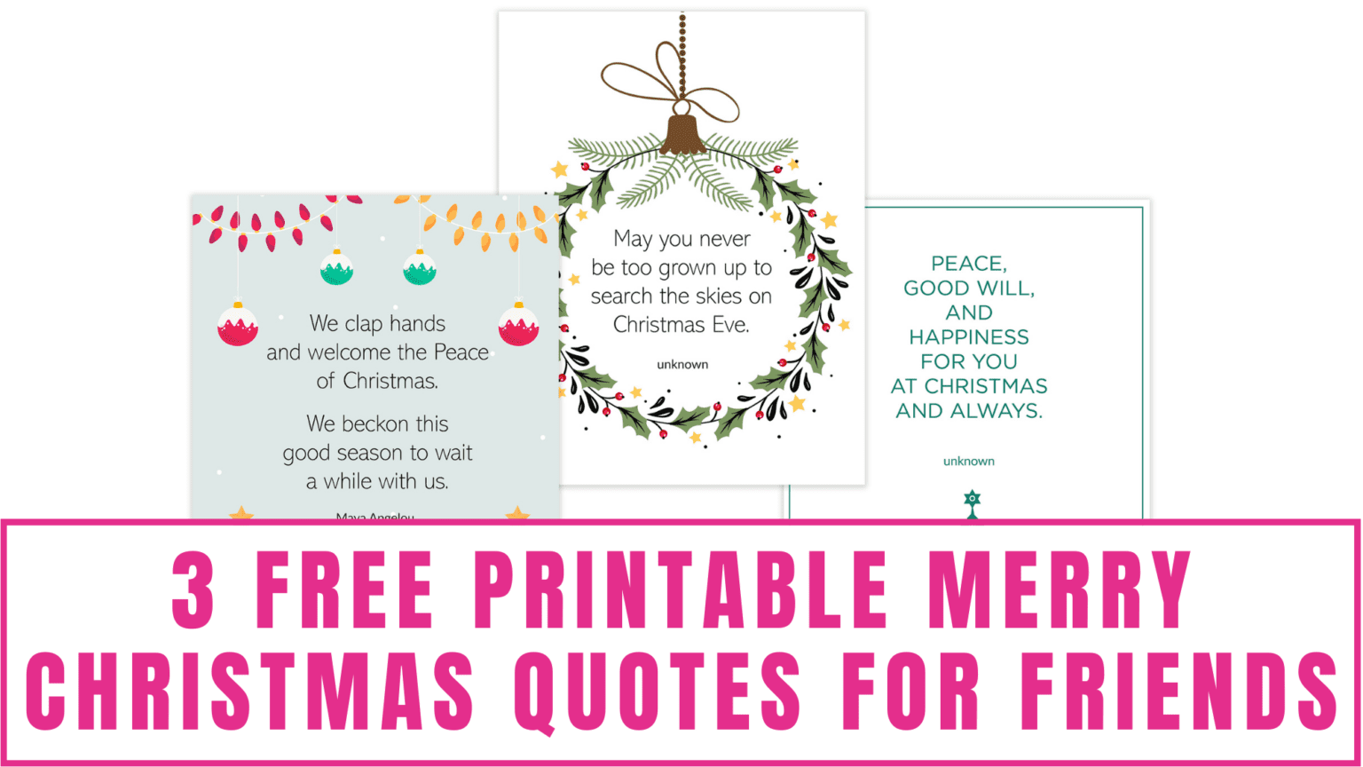 Free Christmas Quotes Printable - Free Printable Merry Christmas Quotes For Friends 1536x864