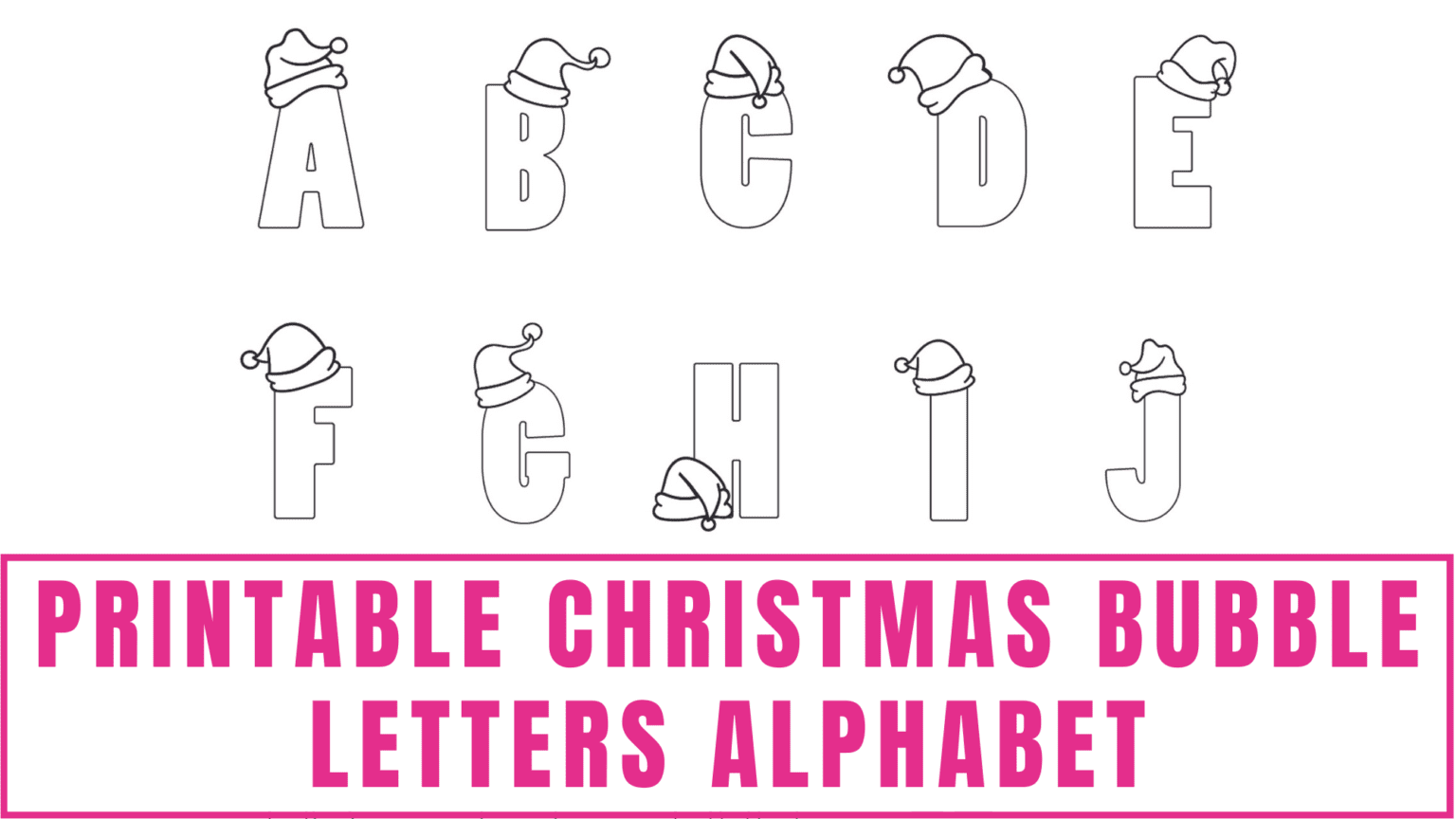 Free Merry Christmas Lettering - Printable Christmas Bubble Letters Alphabet 1536x864 
